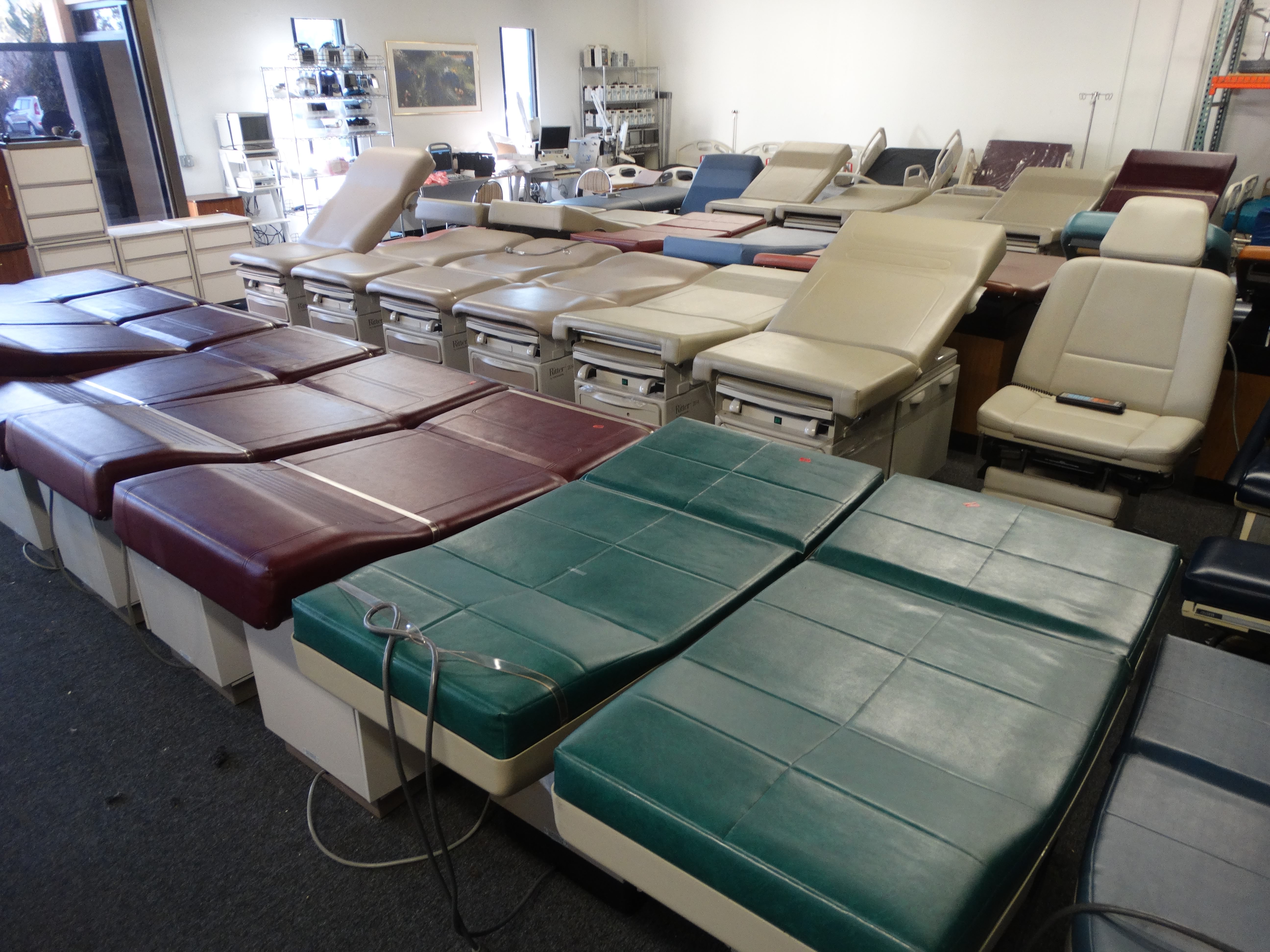 Ritter and Midmark exam tables and procedure chairs Used Hospital