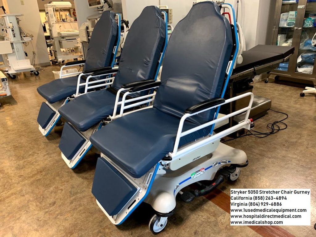 Stryker 5050 Chair Stretcher Used Hospital Medical Equipment